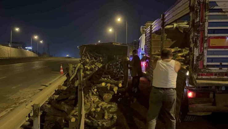 Kuzey Marmara Otoyolu’nda Kamyon Devrildi, Sürücü Yaralandı