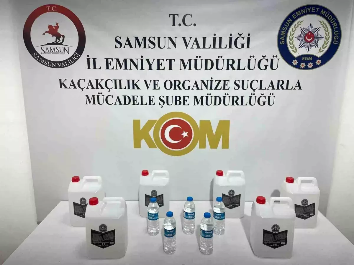 Samsun’da Kaçak Alkol Operasyonu